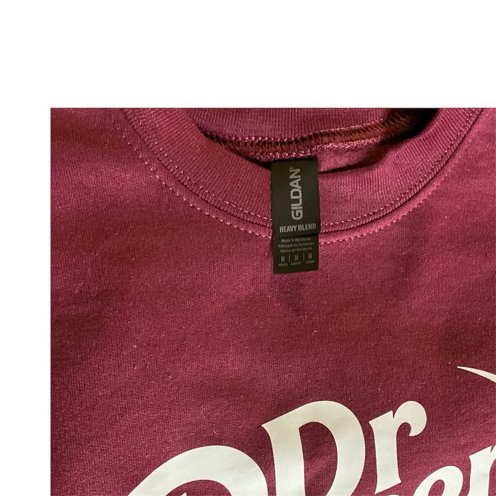 Dr Pepper Maroon Crewneck Heavy Blend Sweatshirt Youth M EUC - Picture 4 of 7